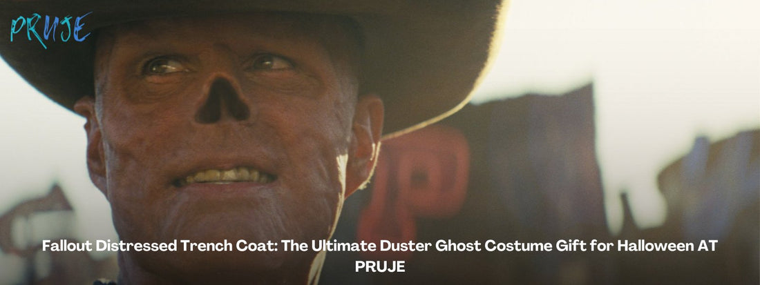 Fallout Distressed Trench Coat: The Ultimate Duster Ghost Costume Gift for Halloween AT PRUJE - PRUJE