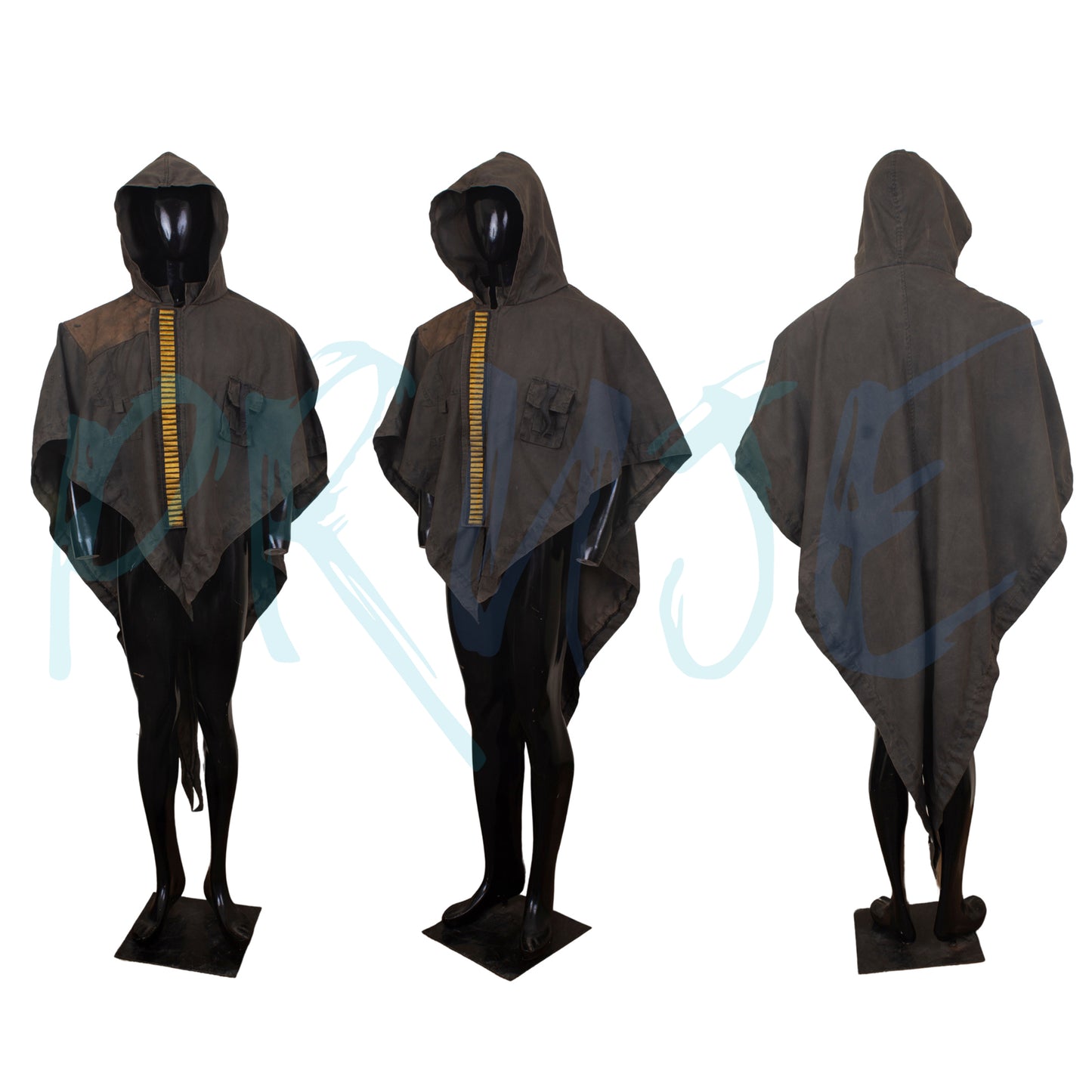 Inspired by SW Bounty Hunter, Hooded Cosplay Poncho Short Cape - PRUJE