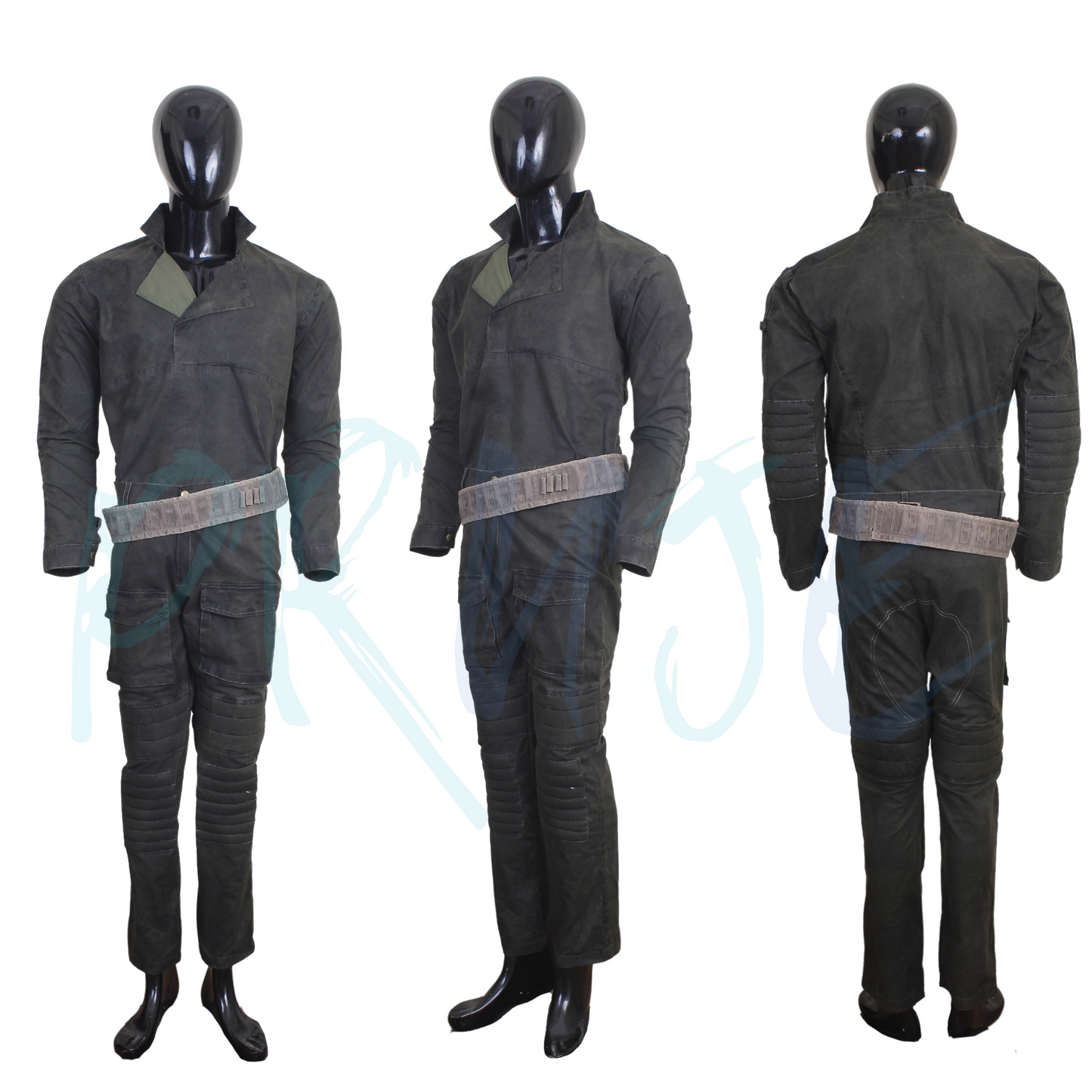 Inspired by Boba Fett Mandalorian Flight Suit – Greyish Black | Full Tailored Mando Boba Suit - PRUJE