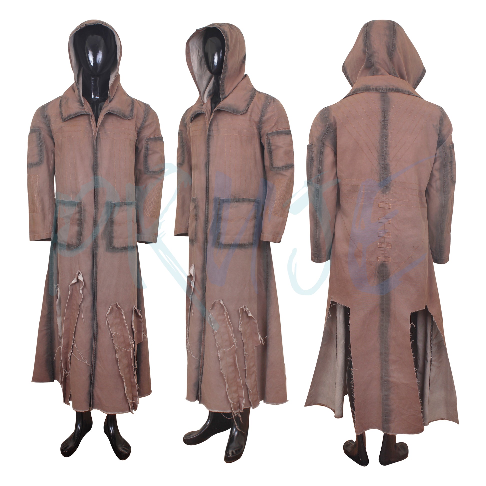 Inspired FO Trench Coat, Ghoul Cosplay, Post-Apocalyptic Cosplay with Split Ends - PRUJE