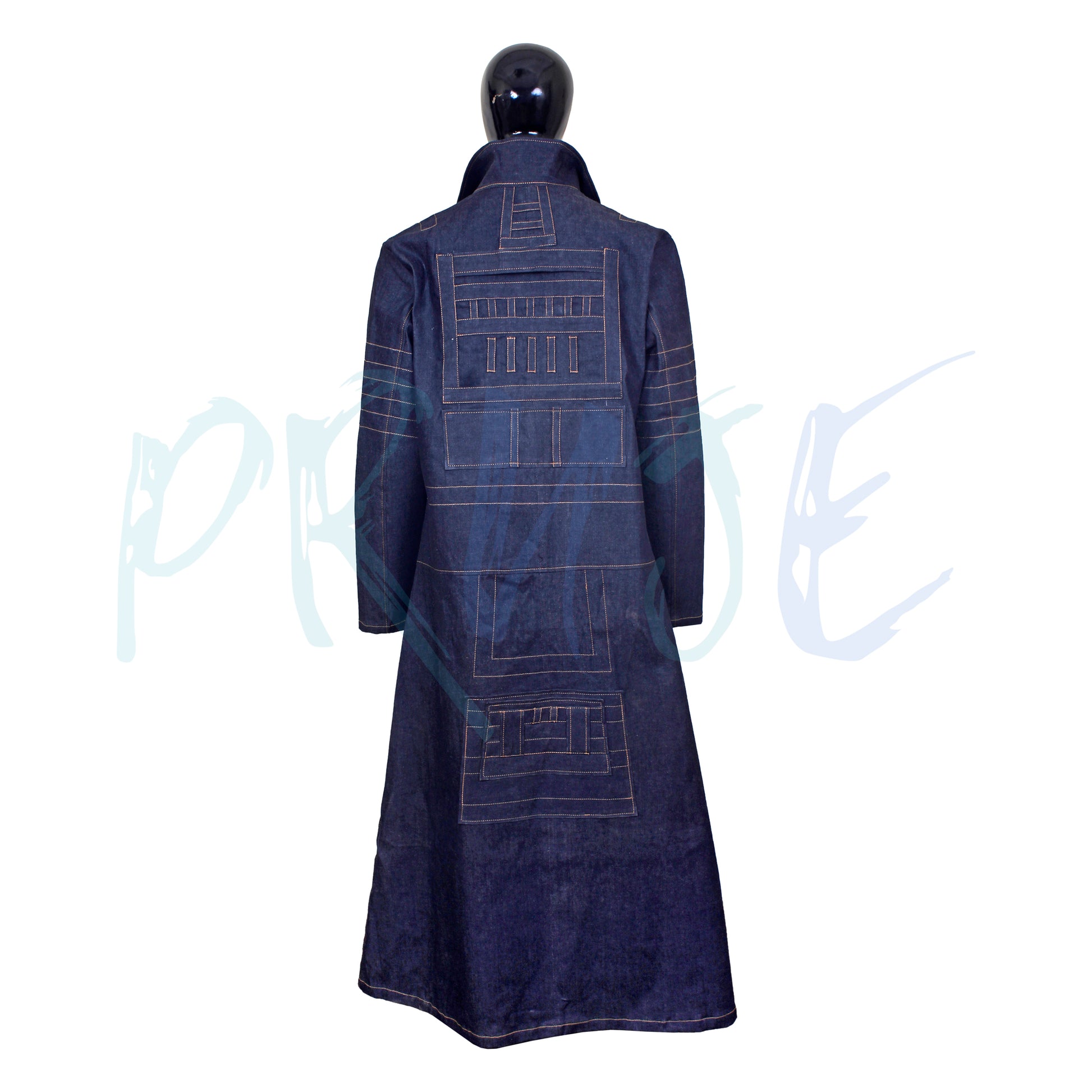 Inspired by Nick Valentine Long Denim Coat, FO 4 cosplay trench coat - PRUJE