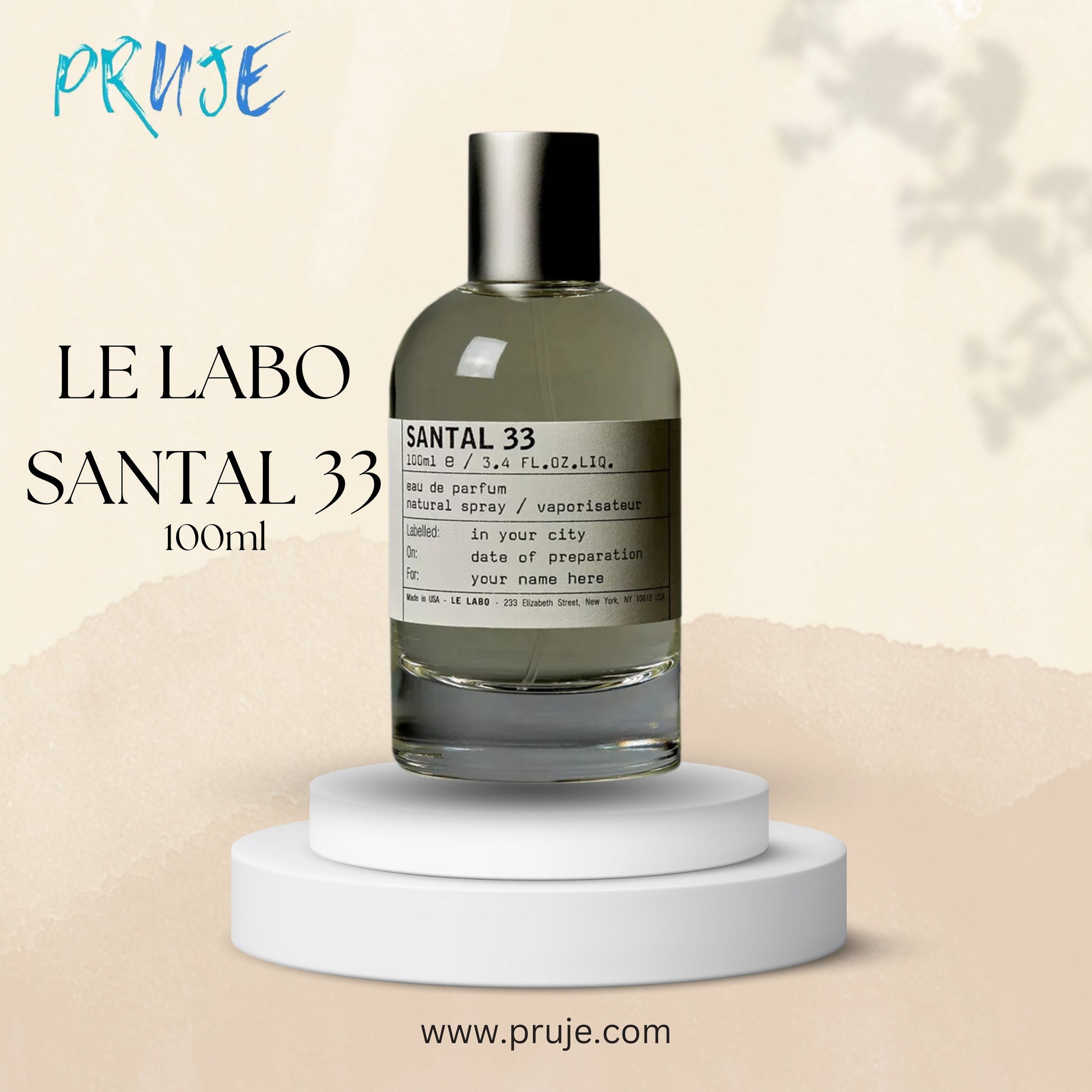 Le Labo Santal 33 Eau De Parfum 100ml | 50% de Descuento para MéxicoPremium Unisex con - PRUJE